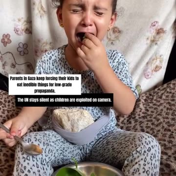 Filmed eating leaves. Directed to cry