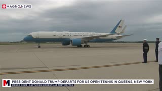 🇺🇸 President Trump departs for 🎾 US Open Tennis Men's Final Jannik Sinner vs Carlos Alcaraz [LIVE]