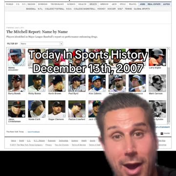 THE HISTORIC SPORTS MOMENT OF DECEMBER 13th, 2007