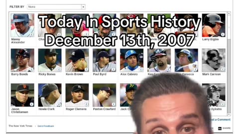 THE HISTORIC SPORTS MOMENT OF DECEMBER 13th, 2007