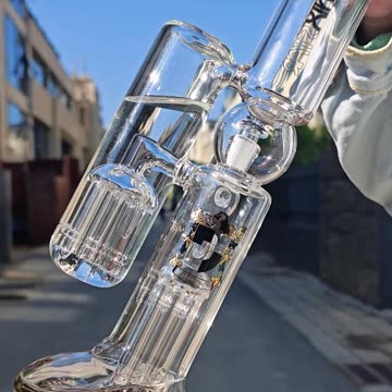 ✨NEW DROP✨ 13.8" Double Perc Beaker Bong with Dual Chamber #bongguy #bonggirl