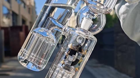 ✨NEW DROP✨ 13.8" Double Perc Beaker Bong with Dual Chamber #bongguy #bonggirl