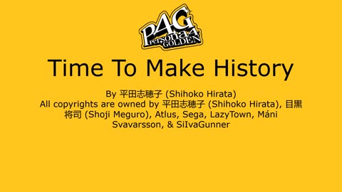 Time To Make History