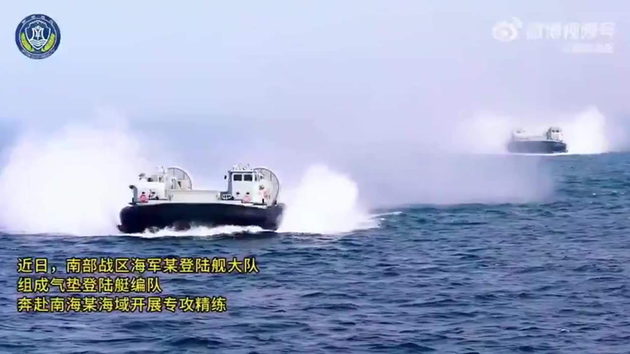 China releases footage of amphibious tank boats