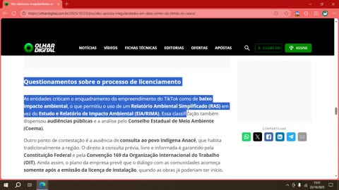 Idec denuncia irregularidades em data center do TikTok no Ceará.mp4