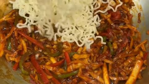 "ASMR Triple Spicy Big Noodles 🔥 | Extreme Noodle Slurping Sounds"