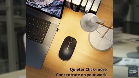 Vssoplor Wireless Mouse, 2.4G Slim Portable Computer Laptop Mouse with Nano Rece