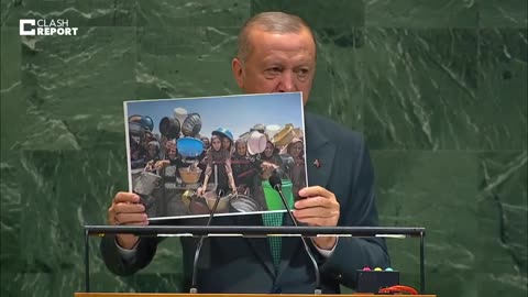 Erdogan Shows Gaza Photos： ‘No Excuse for This Brutality in 2025 