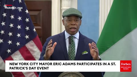 New York City Mayor Eric Adams Participates In A St. Patrick's Day Event