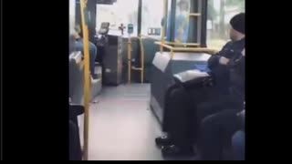 Migrant kick the bus door then spits on the driver in Germany