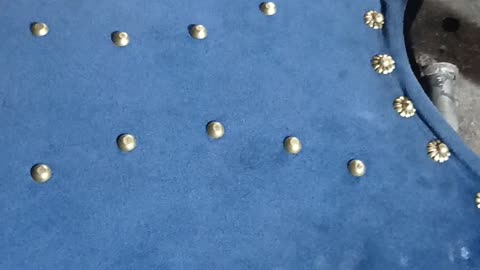 Blue velvet breastplate