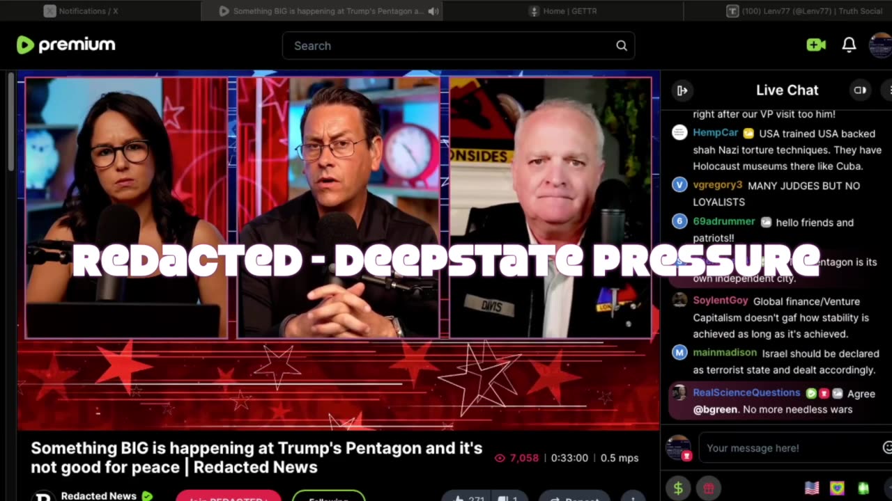 Hegseth issues on Redacted