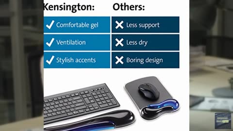 Kensington Duo Gel Mouse & Keyboard Wrist Rest Bundle Set, Ergonomic Keyboard an