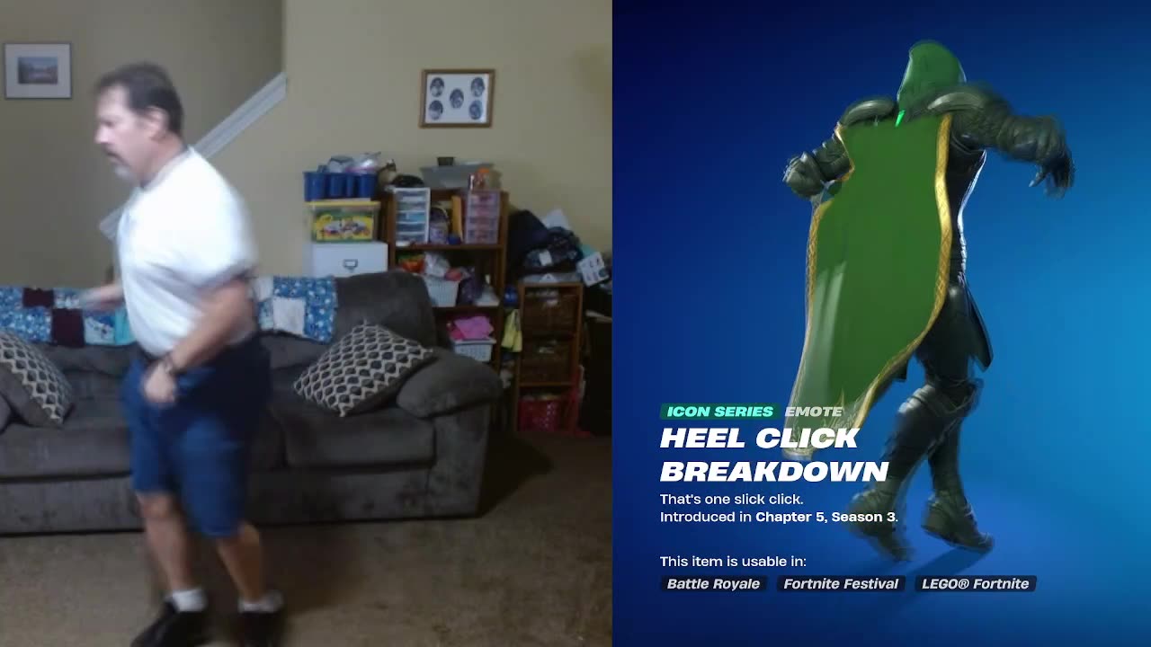 FFG Dance Fortnite Emotes Heel Click Breakdown