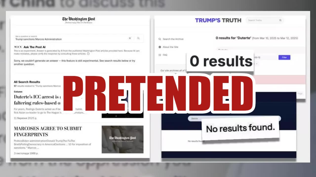 Fact Check: Trump Did NOT Threaten Philippine Sanctions Over The Arrest of Former President Duterte