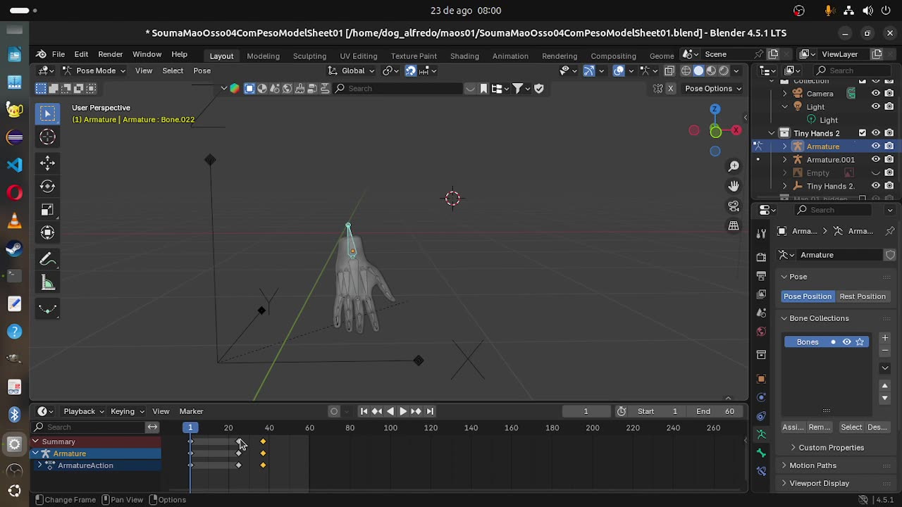colocando Keuframe no Blender