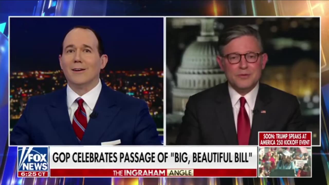 Speaker Johnson tells Fox that President Trump called him during the voting on the Big Beautiful Bill