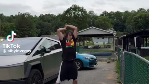 Chopping a yoga ball in half