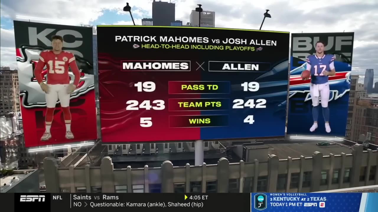 Rex Ryan reacts to Josh Allen has perfect opportunity to make all kinds of history vs. Chiefs today