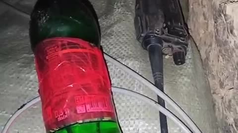Russian Soldier Overjoyed After Comrades Drop Him a Bottle of Water