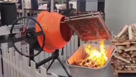Epic DIY BBQ Setup 🔥🍗 | Wheelbarrow Grill & Cement Mixer Cooking Hack!
