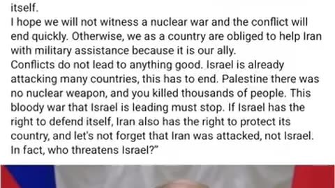 Putin addresses Isreal