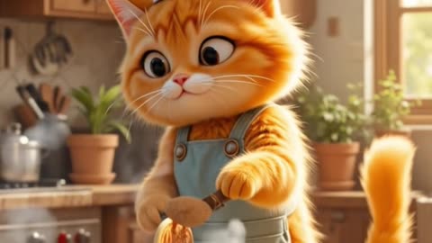 I want to create cat cooking🐱👩‍🍳