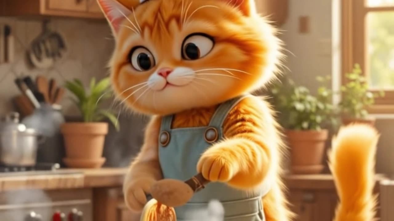 I want to create cat cooking🐱👩‍🍳