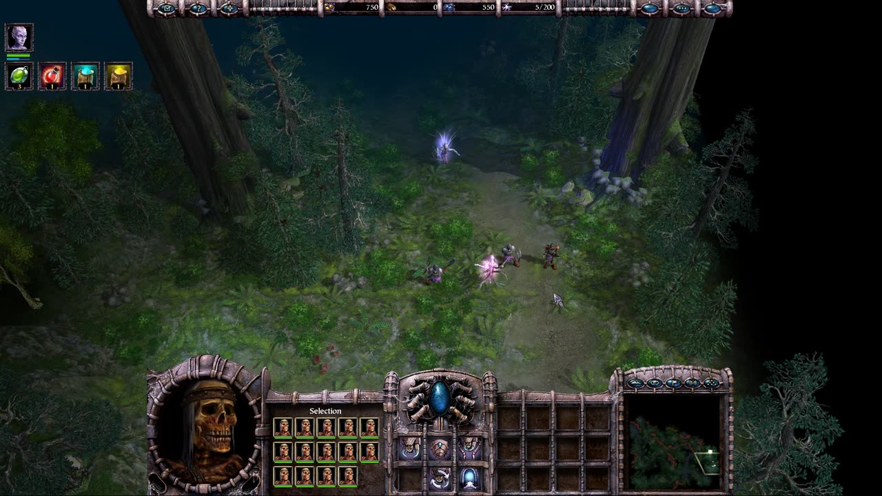 Armies of Exigo: mission 4: Emerging from Shadow; playing on Linux (Gentoo, Conty). Hard, defeat.