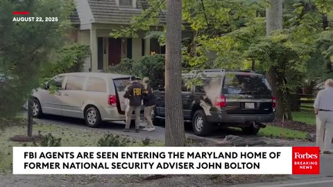 BREAKING NEWS FBI Agents Are Seen Entering The Maryland Home Of Former Trump NSA John Bolton