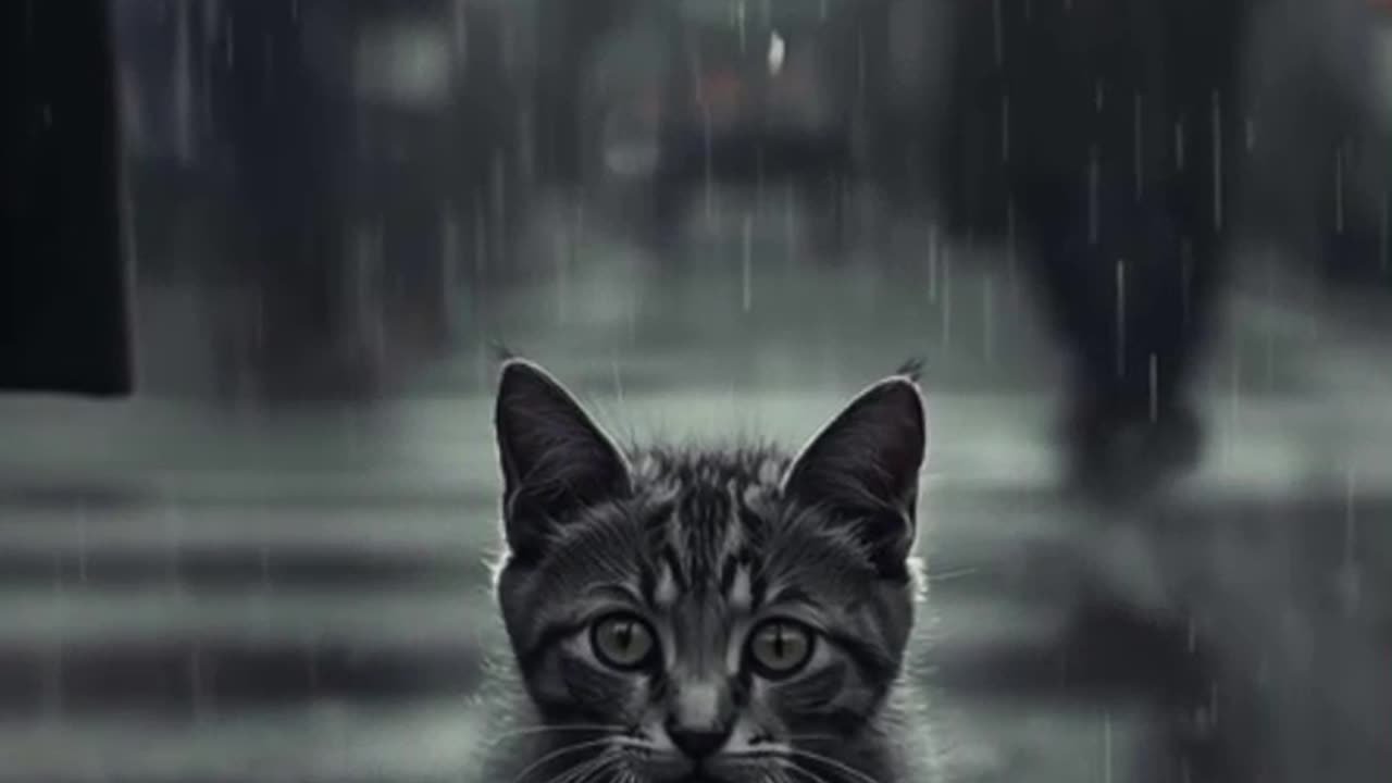 Poor, Patient Cat Finds His Fortune 🐾 | Part 1: Waiting in the Rain 🌧️