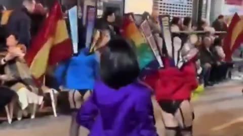 At Carnival in Spain, children paraded like this