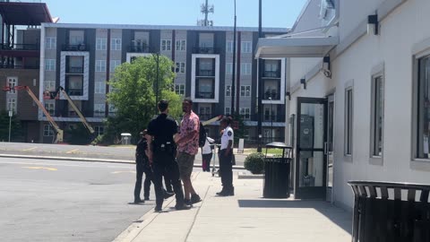 Man gets arrested for trespassing at the greyhound bus station in Charlotte N.C.