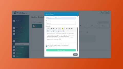 AI MiniCourse Demo: Find Out How to Build Your Ai Online Courses Fast