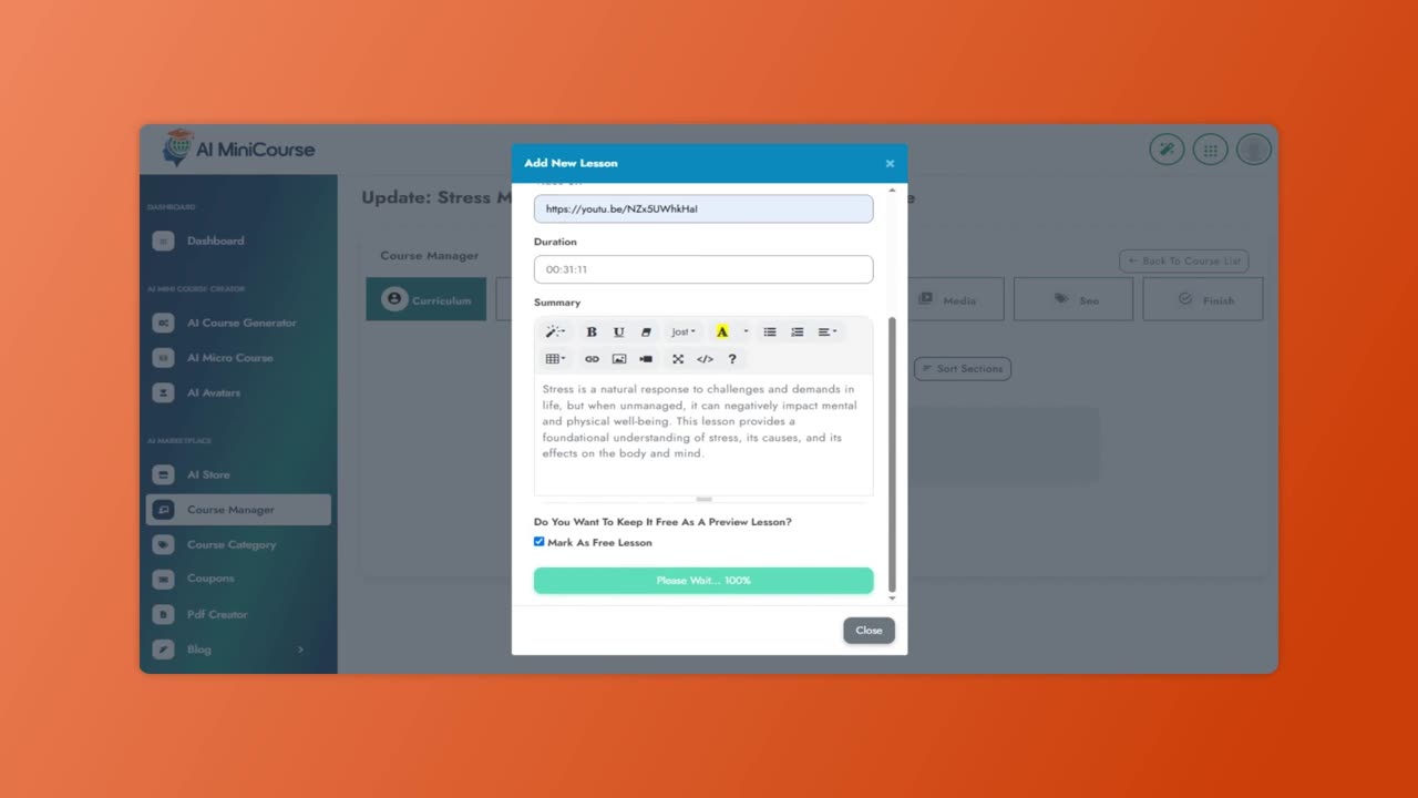 AI MiniCourse Demo: Find Out How to Build Your Ai Online Courses Fast