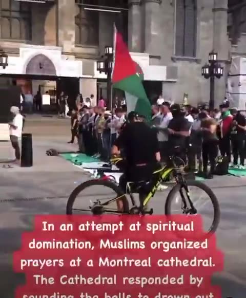 Muzułmanie urządzili pokaz duchowej dominacji modląc się przed wejściem do montrealskiej Katedry