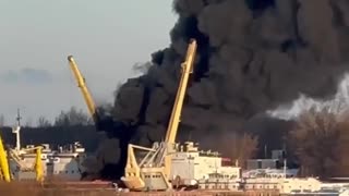Ship Explodes Inside Nizhny Novgorod Shipyard in Russia