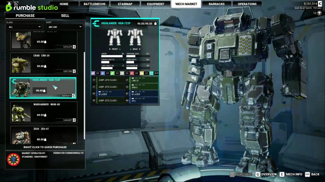 MechWarrior 5 vanilla second run through Day 16