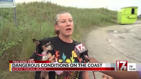 Hurricane Erin bringing dangerous conditions to Topsail Island