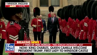 I’m no expert on British customs or ceremony, but optically, it just looks like Trump is IN CHARGE