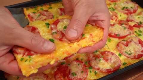 Potato Cheese Pizza, Just grate the potatoes! Easy, quick and cheap recipe