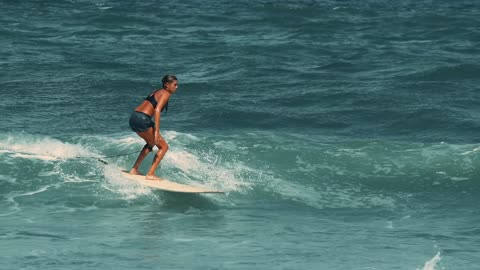 Dynamic Surfing Action on Ocean Waves