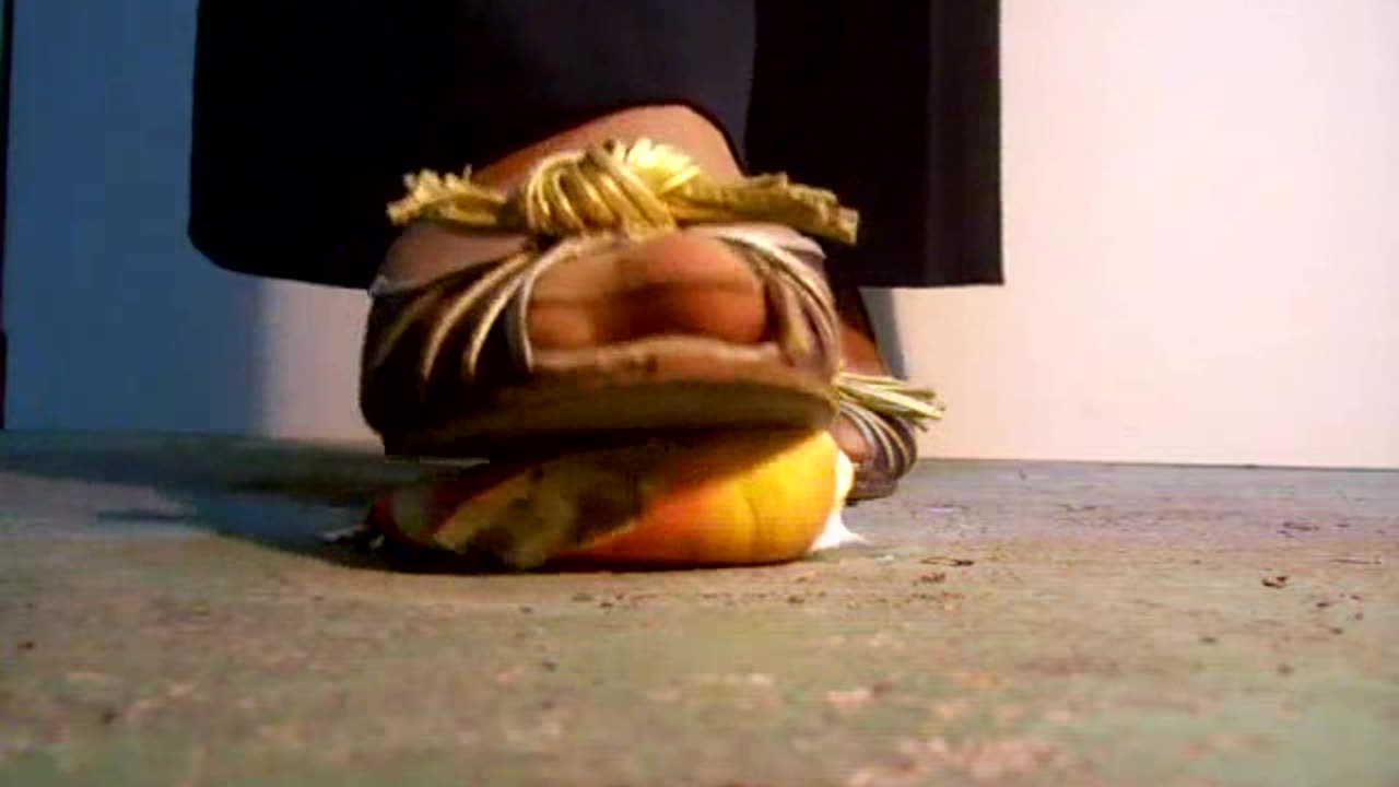 Soft Apple Under Strappy Heels