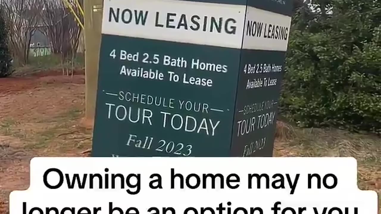 New homes in USA are not for sale, but FOR RENT ONLY.
