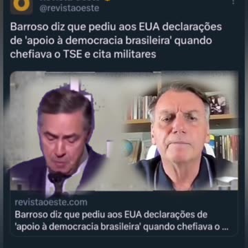 Barroso, estive 3 vezes com a USAID. 50, +30, +30: Barroso diz que pediu aos EUA declarações de 'apoio à democracia brasileira' quando chefiava o TSE