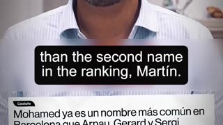 'Mohamed', en todas sus variantes fue el nombre más puesto en niños en 2024 en Cataluña