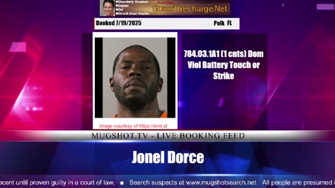 Mugshot TV - Live Arrest Booking Video Stream