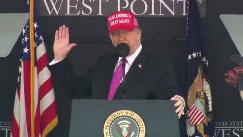 President Donald Trump speaks at West Point graduation ceremony