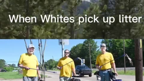 When Whites pick up litter vs. when negros do