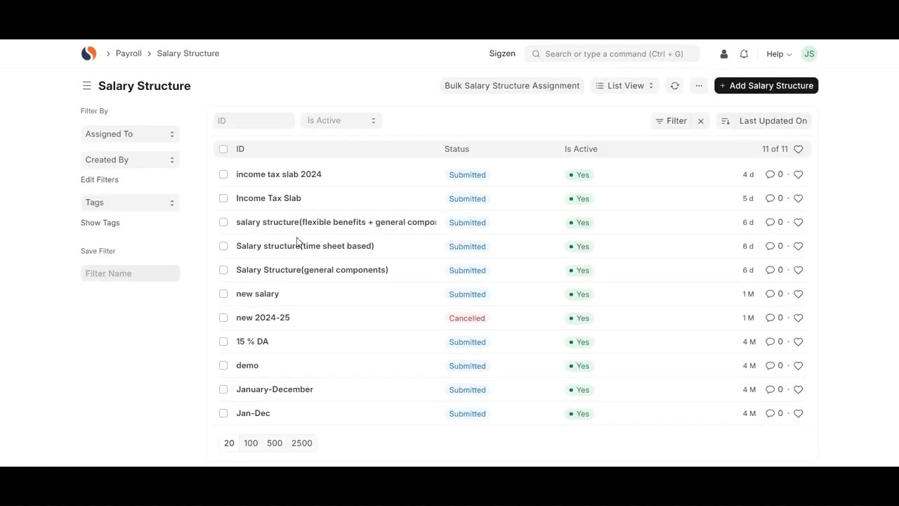 SigzenERP - Transform Your Payroll Process: Create Salary Slips
